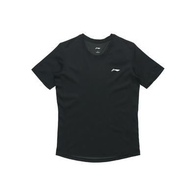 Футболка мужская Li Ning Sports Training быстросохнущая дышащая трикотажная с круглым вырезом прямая черная ATSQ365-2