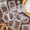 10 листов Премиум Большого размера Прозрачные Наклейки с Кружевной Окантовкой, Элегантные Прозрачные Кружевные Края