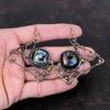 American Dichroic Glass Earring Copper Wire Wrapped Earrings Handmade Gemstone Earring Copper Wire Jewelry Gift For Women Brand New Earring