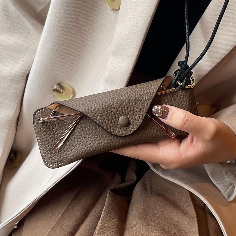 New Genuine Leather Multifunctional Storage Bag Glasses Bag Portable Sunglasses Storage Bag Organizador De Gafas