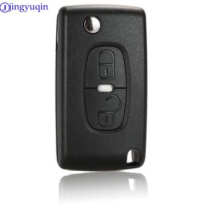 Jingyuqin 2 кнопки дистанционного ключа автомобиля чехол для Peugeot 4007 ET 4008 Citroen C-Crosser C4 Aircross Fob MIT-11R Blade