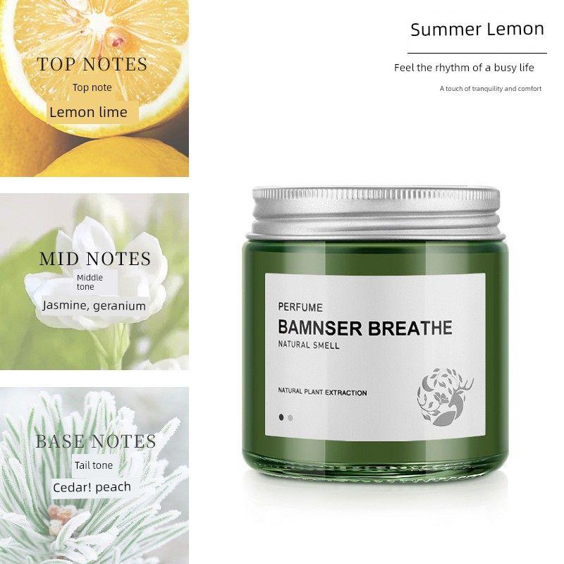Car Air Freshener Solid Balm for Men, Peach, Lily, Cologne, Ocean, Gardenia, Osmanthus, Jasmine, Lemon