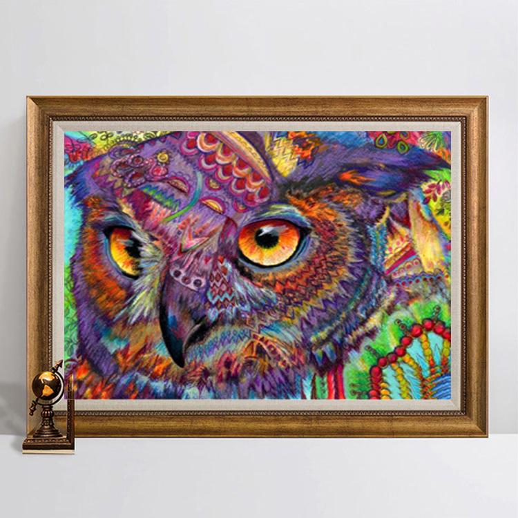 Алмазная вышивка Сова красочная алмазная картина вышивка крестом животное вышивка для детей головоломка