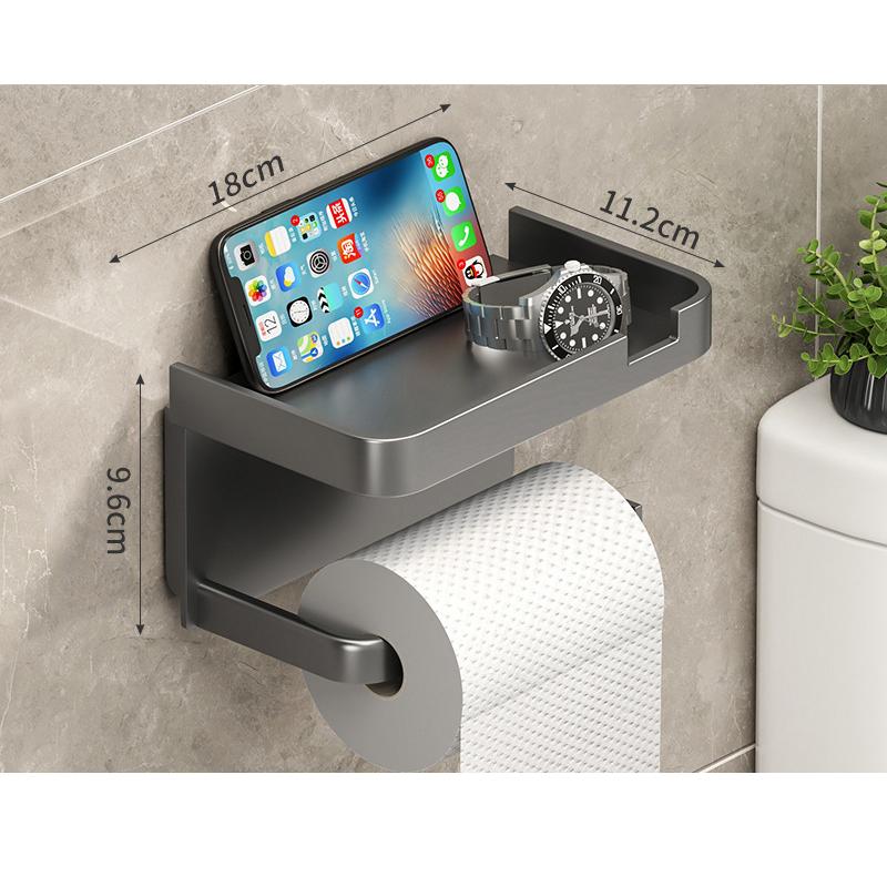 Коробка для туалетной бумаги в ванной комнате Держатель рулона бумажных полотенец Держатель для туалетной бумаги для мобильного телефона без проколов Коробка для туалетной бумаги Стойка для хранения туалетной бумаги