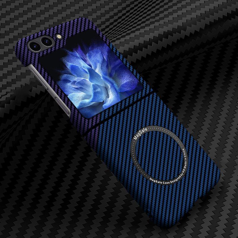 Применимо к чехлу для мобильного телефона Samsung Z flip7, кевлар, углеродное волокно, Z fold6, ультратонкий, магнитное кольцо, защитный чехол от падения