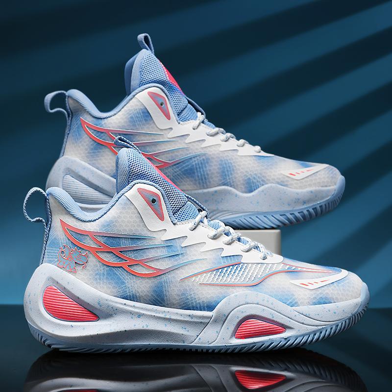 Mesh Basketball Shoes Non-slip, Wear-resistant and Shock-absorbing Professional Combat Competition Shoes, Middle School Students, Sports Shoes, Men