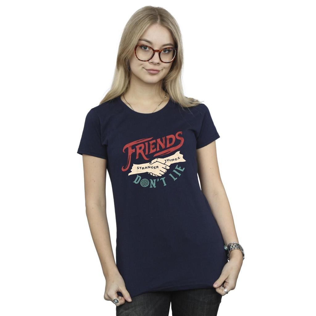 Netflix Womens/Ladies Stranger Things Friends Don´t Lie Hands Cotton T-Shirt