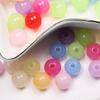 Товары для вечеринки Акриловые бусины 100 шт. Ювелирные аксессуары Модные бусины из бисера для изготовления ювелирных изделий DIY Фурнитура желе цвета для поделок 6 мм круглые