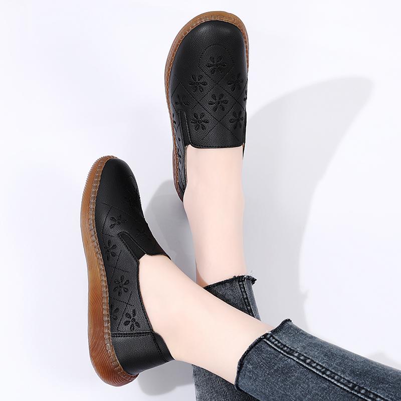 Женские мокасины кожаные туфли для вождения удобные туфли на плоской подошве повседневные туфли медсестры для ходьбы минималистичные летние туфли без застежек для женщин