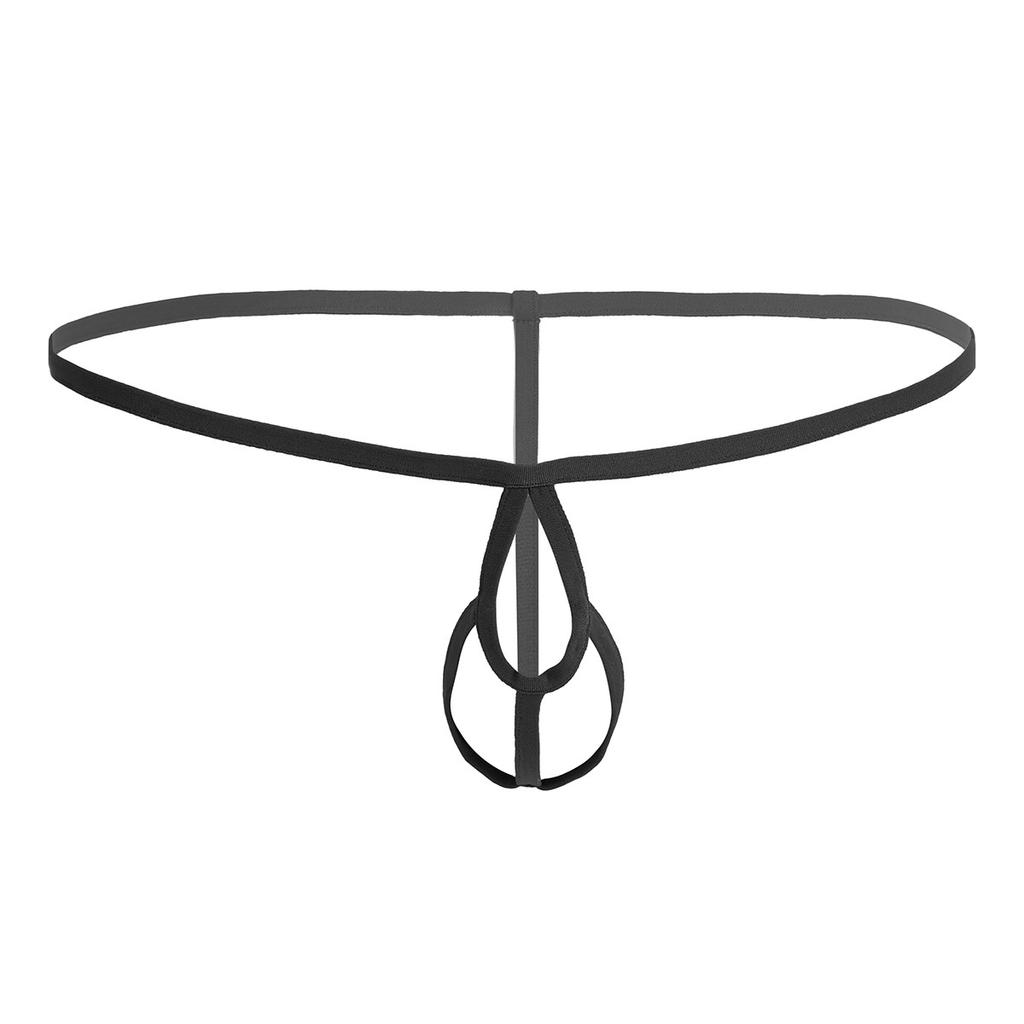 Нижнее белье для геев с низкой посадкой, полые стринги с Т-образной спинкой, прозрачные стринги с выпуклым чехлом