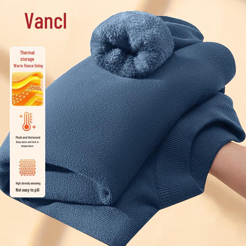 VANCL Men's Fleece-Lined Half-Turtleneck Knit Sweater