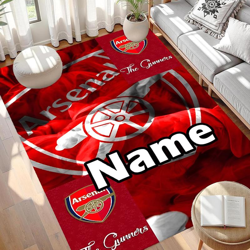 Custom Name Personalized Arsenal F.C Print Carpet, Versatile Home Decor Rug, for Playroom, Apartment, Balcony, Entryway, Hallway Gift