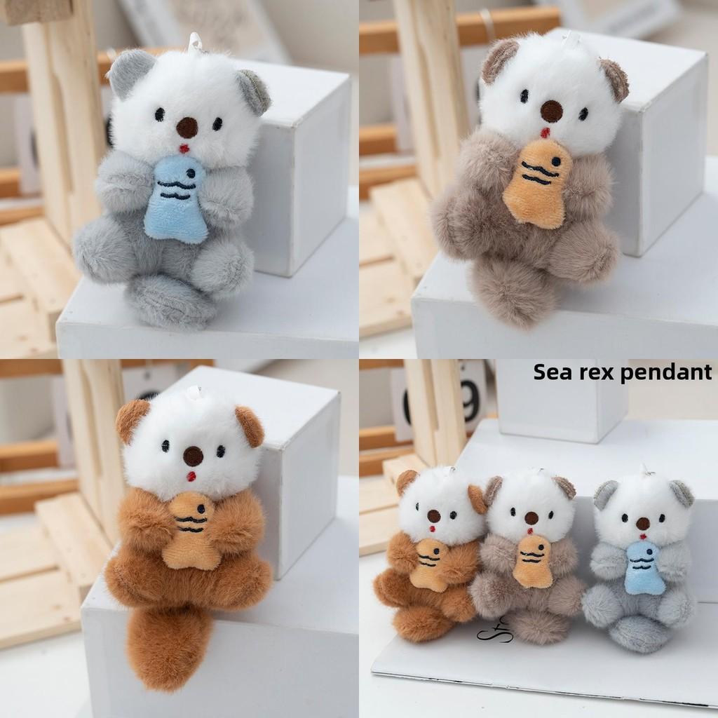 Soft Sea Otter Plushie With Long Fur Pp Cotton Filling Stuffed Animal Kids For