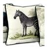 [A1427] - Vintage Zebra Designer Cushion 'Safari' - 40x40 Cm