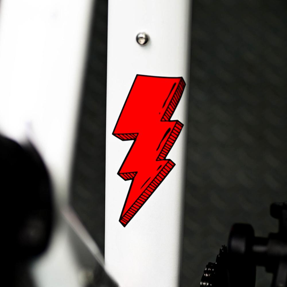 1 пара наклеек на раму шоссейного велосипеда Lightning, водостойкие, модные, для DIY-декора, прочные виниловые наклейки