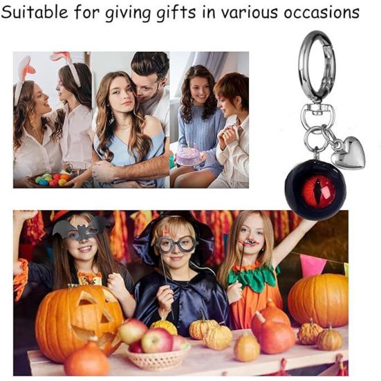 Готический Ужас Брелок Шар-глаз Подвеска Ручная работа Смола Брелок Вдохновленный Хэллоуином Брелок Аксессуары для рюкзака