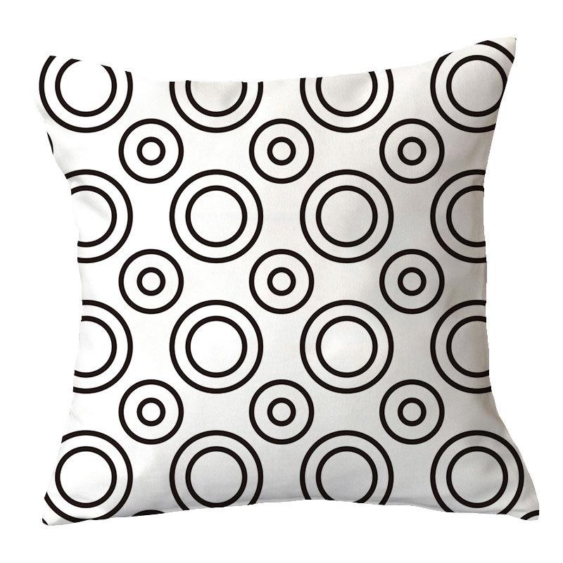 Simple New Square Geometric Plush Pillowcase Home Fabric Sofa Pillow Cushion Cover