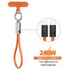 Плетеный кабель данных на брелоке PD240W - Super Fast Charging 48V 5A для устройств Apple и Huawei.