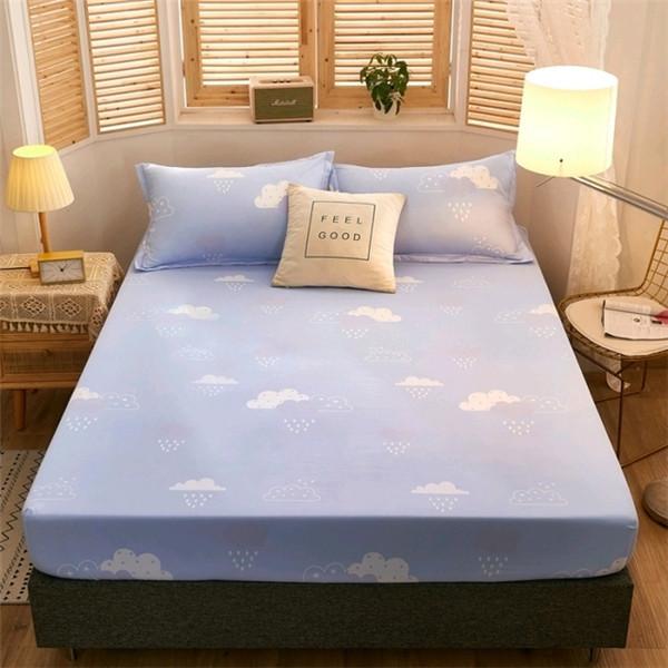 New Waterproof Bed Sheet Printed Cartoon Bed Fitted Sheet Mattress Covers Deep Pocket Bed Protector Sheet