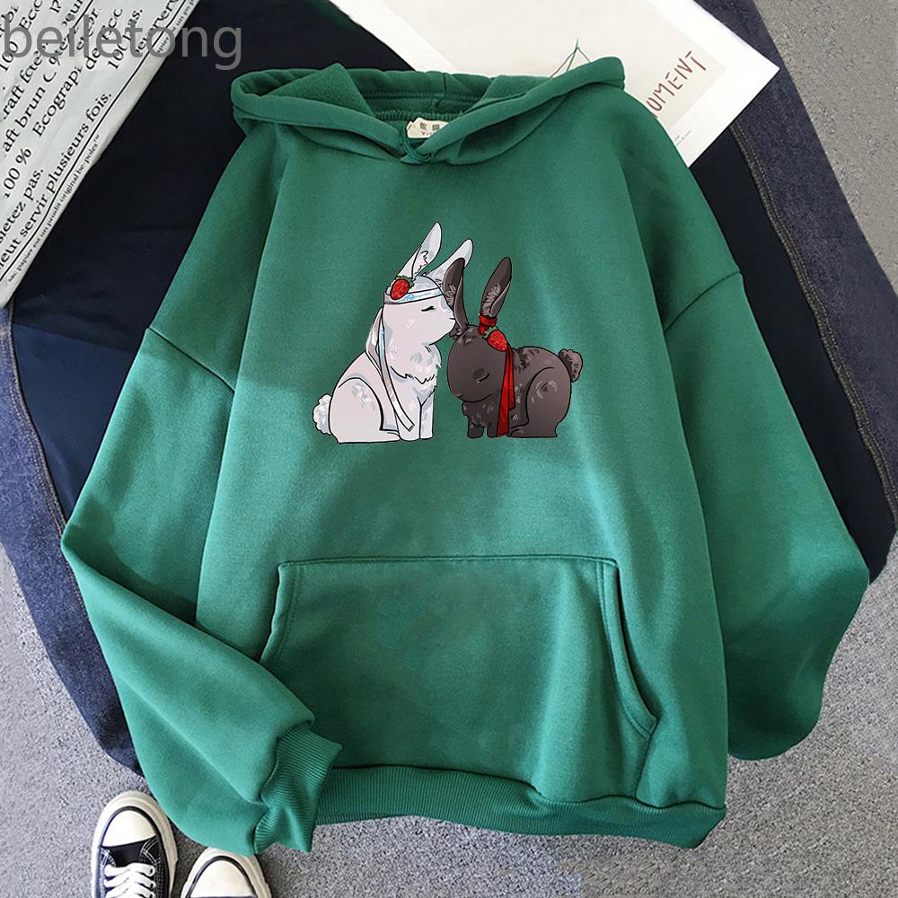 Anime Mo Dao Zu Shi Hoodie Women Streetwear Harajuku The Untamed Wangxian Bunnies Hooded Loose Long Sleeve Unisex Sweatshirts Tops