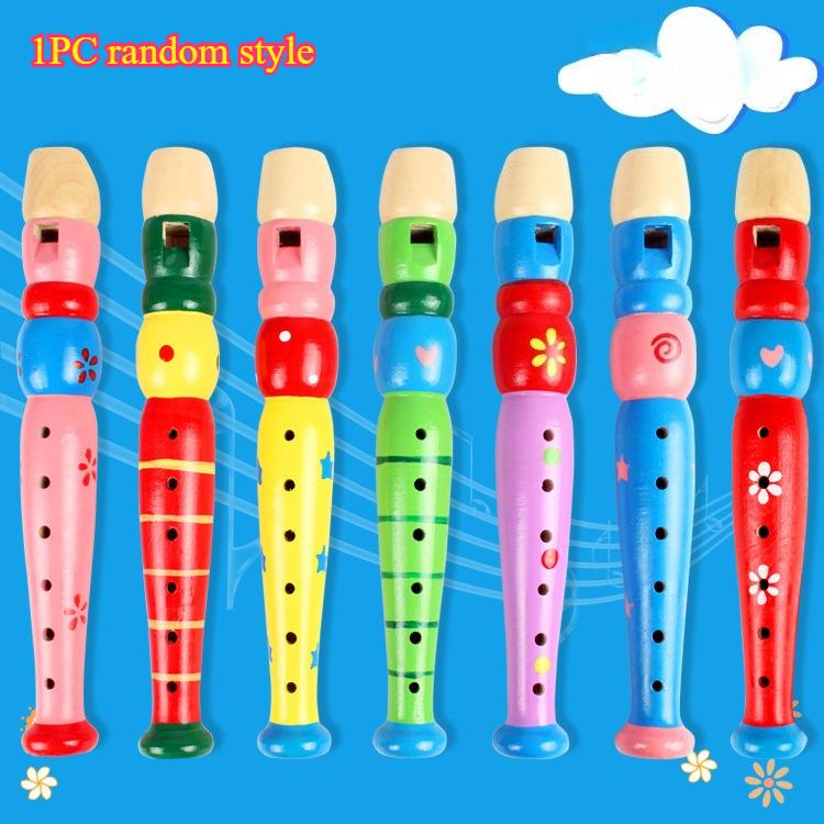 Wooden Cartoon Flute for Beginners - 6-Hole Harmonica, Perfect Christmas Gift for Music Lovers, Modern Style