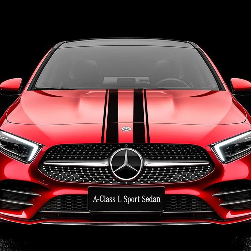 Car Hood Cover DIY Sticker Auto Accessories Vinyl Film Wrap Decal for Mercedes Benz A GLA GLC CLA 45 AMG W176 C117 W204 W205 C63