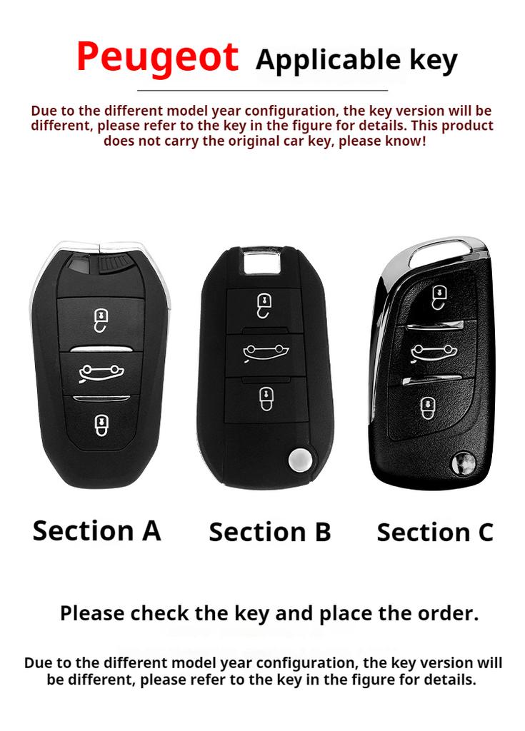 Car Zinc Alloy Key Case Bag For Peugeot GTLine 407 208 308 408 508 608 2008 3008 4008 5008 RCZ GT Car Key Chain Metal Key Shell