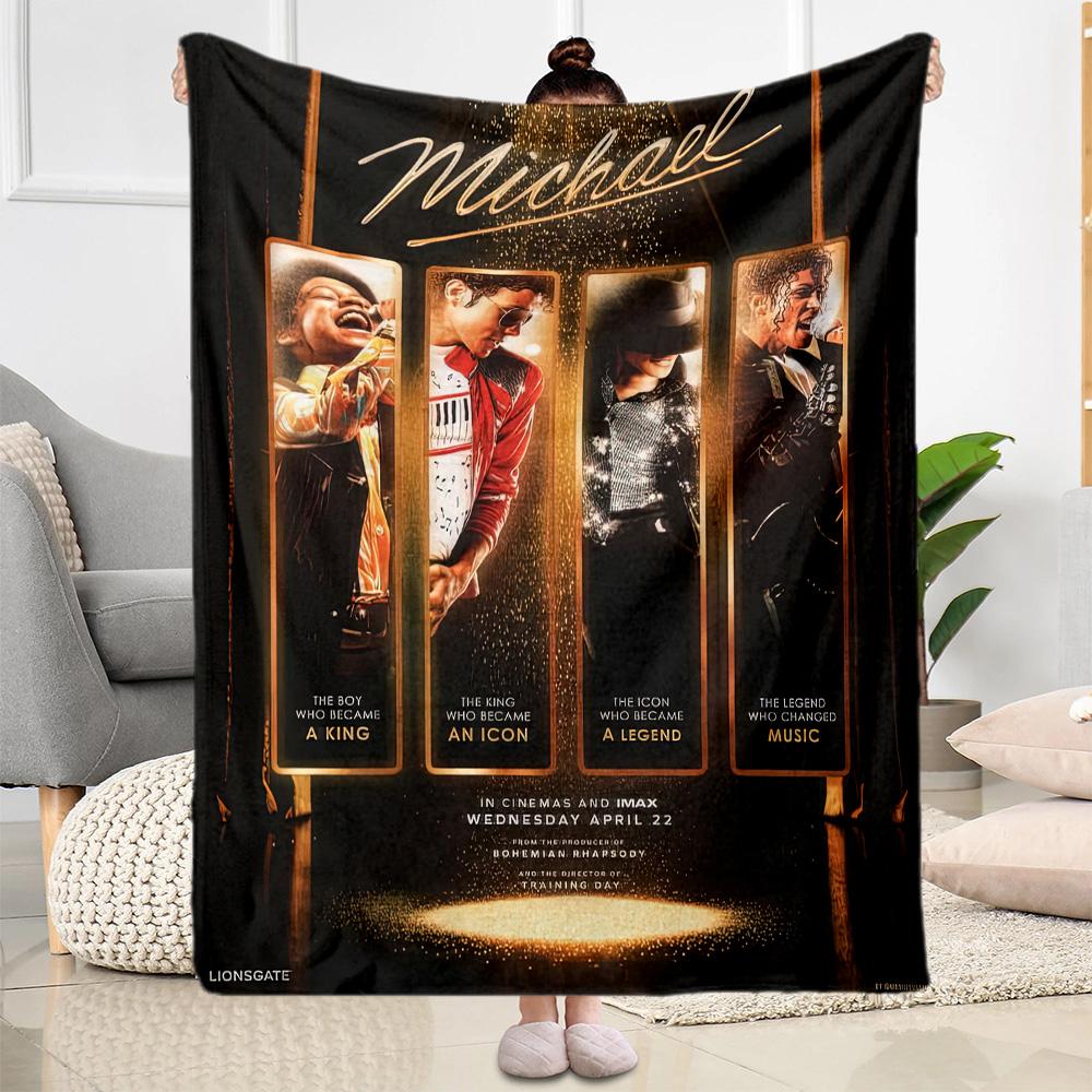 Michael Jackson 68 Blanket Warmthful Decor Great for Bedding Picnics Seaside for All Occasions Stylish Decor Gifts For Family Or Friends
