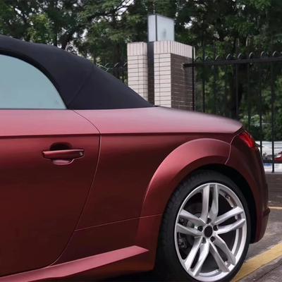 Автомобильная наклейка Изменяющая цвет Виниловая пленка Металлическая Металлик Красно-коричневая ПЭТ Без пузырей Обертка Авто Самоклеящиеся наклейки Автомобильные аксессуары