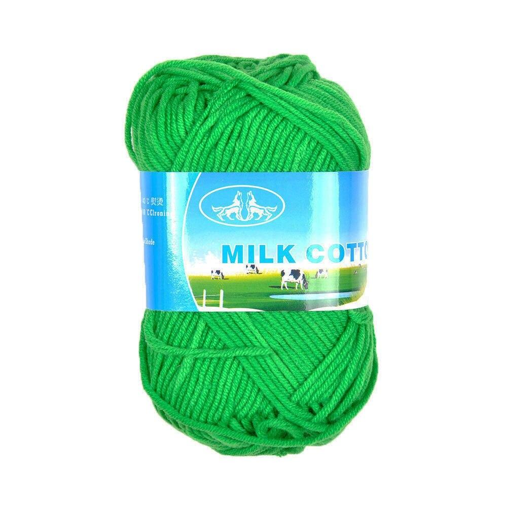 50 г/шар молочная хлопковая пряжа для вязания крючком, антипиллинговая нить высокого качества для ручного вязания для кардигана, шарфа, шапки, свитера