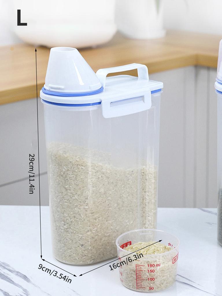 Large Capacity Plastic Rice Bucket Multi-Grain Storage Jar Sealed Box for Kitchen Food Storage Container