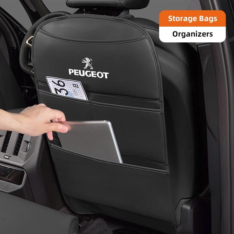 Car Seat Back Cover Protector Waterproof Leather Anti-Kick Pads/Car keychain For Peugeot 206 307 308 3008 207 2008 407 4008 5008