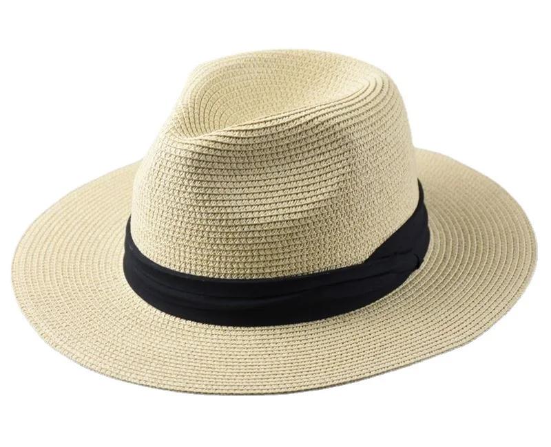 Summer Large Size 64cm Classic Sun Hats for Men Women Panama Hats Couple Wide Brim Beach Straw Hat Big Head Plus Size Fedora Hat