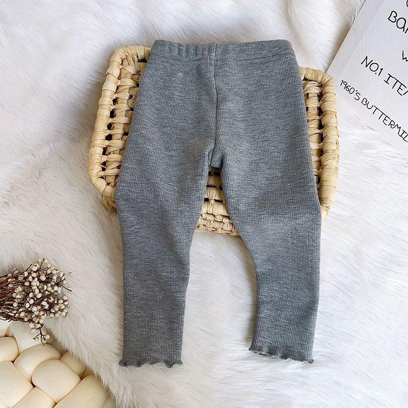 Девичьи осенне-зимние брюки-верхняя одежда на флисовой подкладке, стильные флисовые леггинсы облегающего кроя с узором в виде сердечек, детская одежда