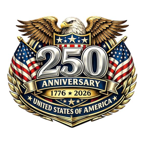 Наклейка Флаг США к 250-летию Патриотическая 1776-2026 250 Лет Америка Автомобильный Декаль Независимость