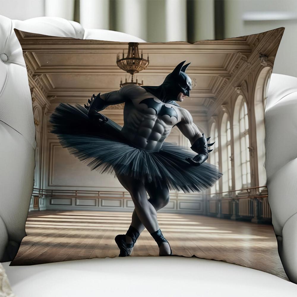 B-Batman-Es Funny Meme Cushion Cover Birthday Anniversary Gifts Double Sided Printed Zipper Cushion Cover Soft Skin Bedding