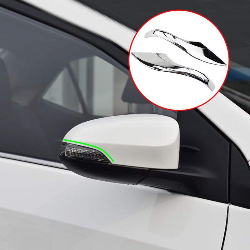 2Pcs ABS Chrome Car Rearview Mirror Anti-Scratch Cover Sticker Trim for Toyota CHR C-HR 2016 2017 2018 Accessories
