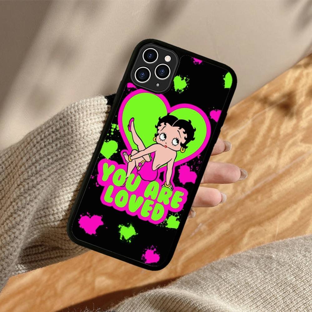 B-Betty-Cute-B-Boop For iPhone 11 12 13 14 15 16 17 Pro Max Plus TPU+PC Shockproof Back Phone Cases