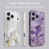 Чехол-шнурок с узором под золотой мрамор для iPhone 17 Pro Max Funda iPhone 16 15 14 13 Pro Max 11 16E 17E Мягкий силиконовый чехол