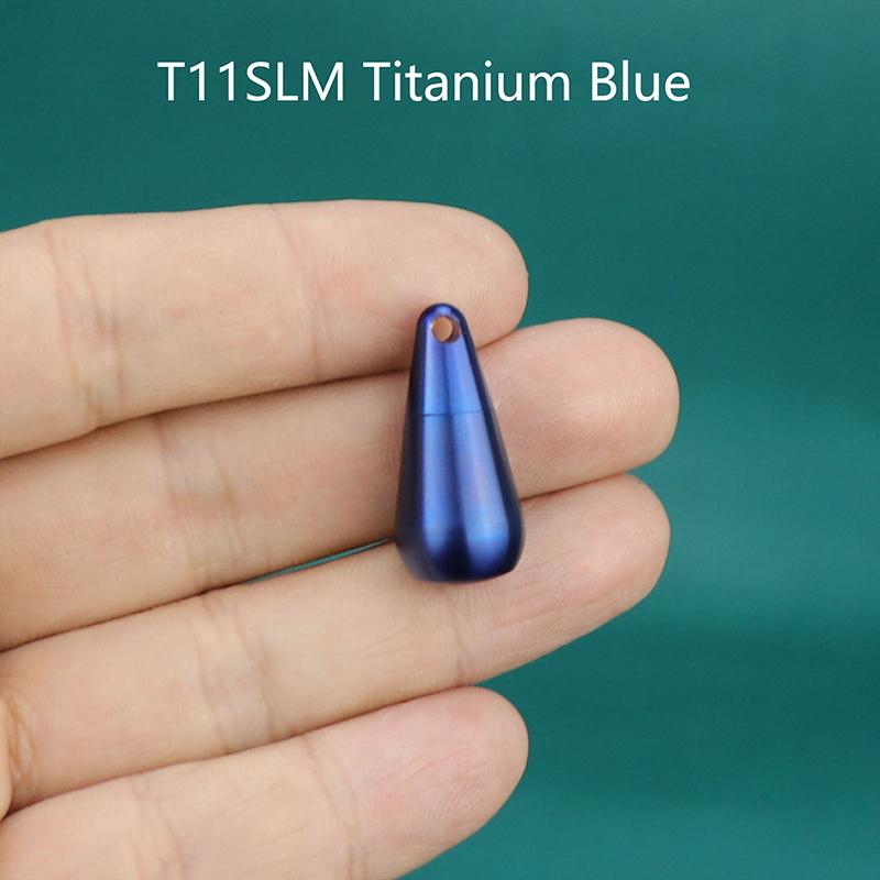 1Pc Mini Medicine Pill Box Pure Titanium Waterdrop Pendant Small Pill Bottle Portable Waterproof Tablet Container
