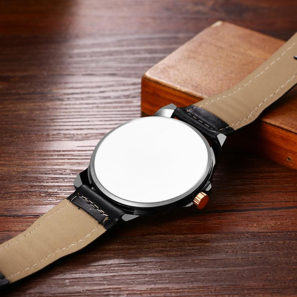 Часы с кожаным ремешком и аналоговым дисплеем, водонепроницаемые, кварцевые, с небольшой секундной стрелкой, украшения для отдыха, бизнеса, модных аксессуаров, дня рождения, юбилея, Рождества