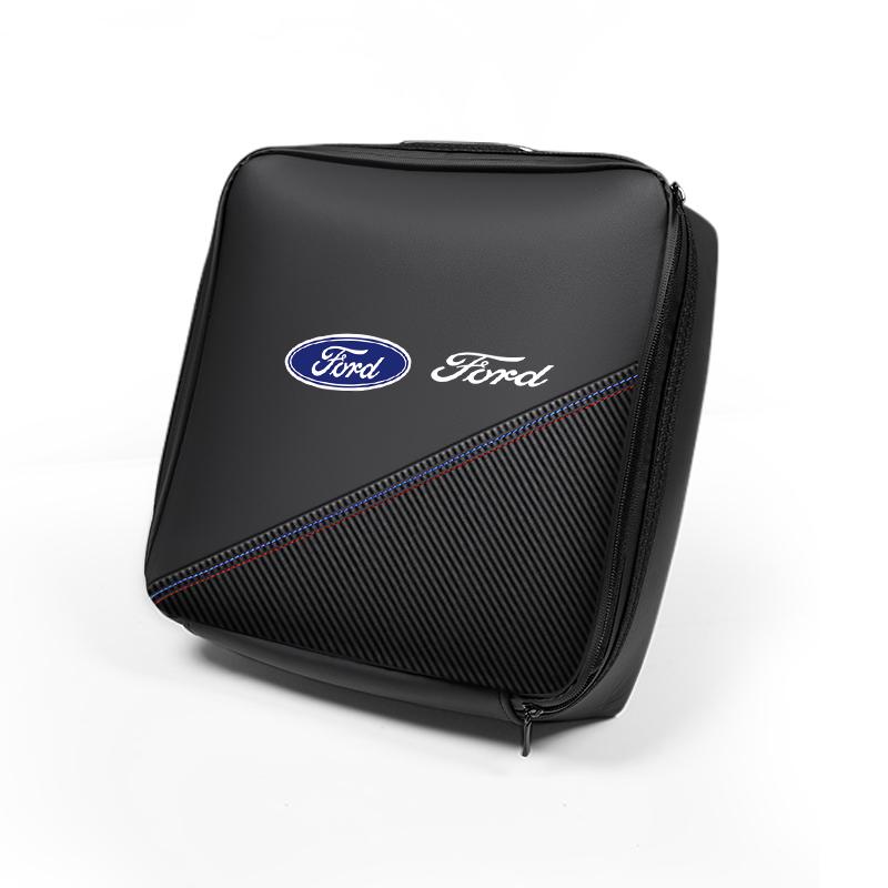 Car Rechargeable Gun h29 Storage Box For Ford Focus Fiesta Mondeo Explorer Transit Ranger Leather Organizer Bag Accessories keychain