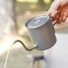 Water Kettle Portable  111ml Grade Titanium Pour Over Coffee Kettle Gooseneck Spout Folding Handle For Camping Hiking Travel