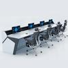 Customized Curved Network Command Center Console for Monitoring and Work Scheduling