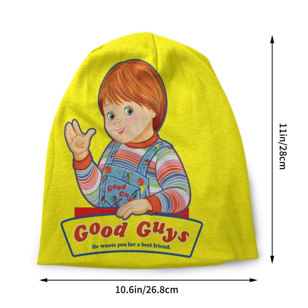 Good Guys Child's Play Slouchy Beanie Custom Winter Warm Skullies Beanies Hats Adult Chucky Horror Icon Film Knit Bonnet Cap