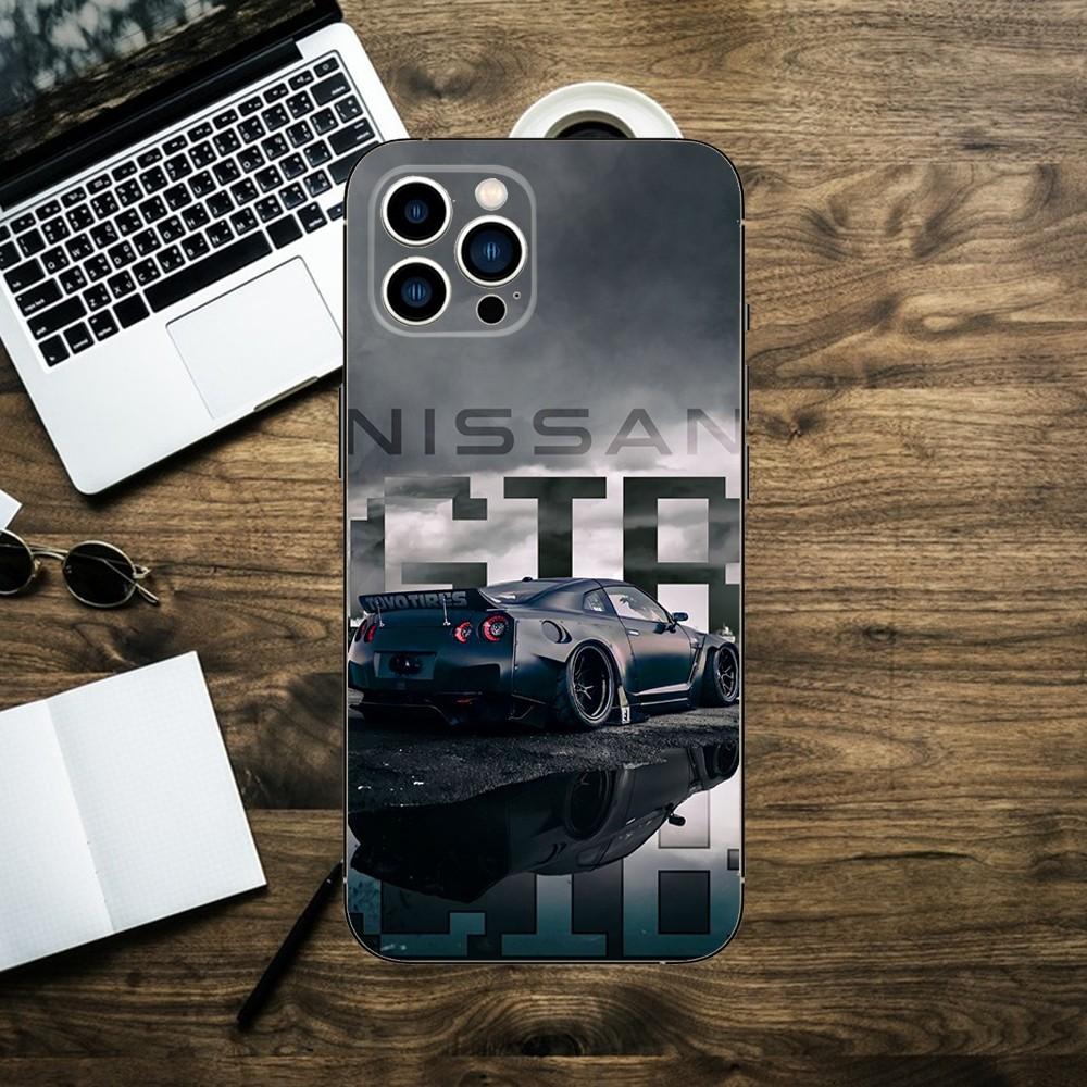 Крутой чехол для телефона G-GT-R-Sport Car для iPhone 15,14,13,12,11,XS,XR,X,8,7,Pro,Max,Plus,mini, силиконовый черный чехол