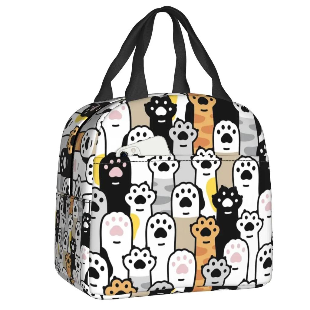 Ланч-бокс Kawai Cats для женщин, герметичный, милый, с изображением животных и котят, термосумка для еды, офисная работа
