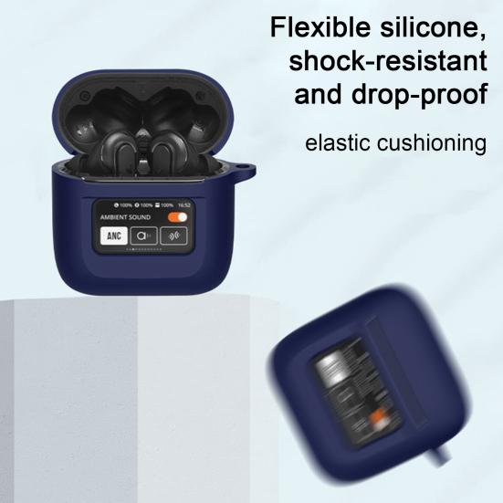 Силиконовый чехол для наушников-вкладышей, совместимый с Bluetooth, для AirPods, противоударный, беспроводной, крышка для зарядного кейса, с экраном, защитный чехол для наушников
