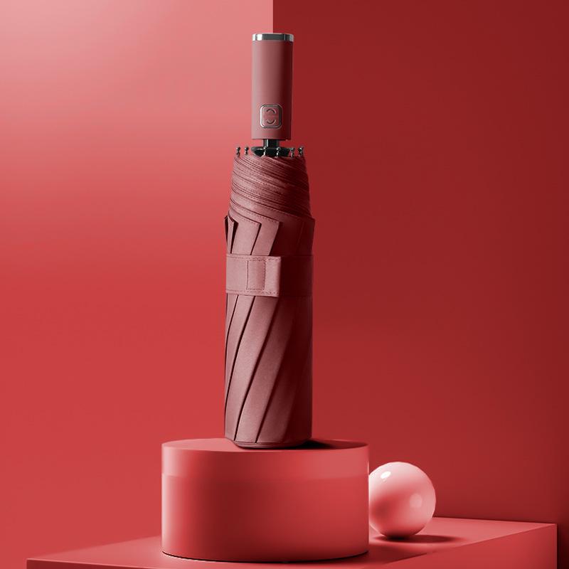 Men's Minimalist Nordic-Style Fully Automatic Folding Umbrella for Rain or Shine