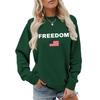 Women's Fashionable Casual Round Neck Loose Long Sleeved Printed Sweatshirt
